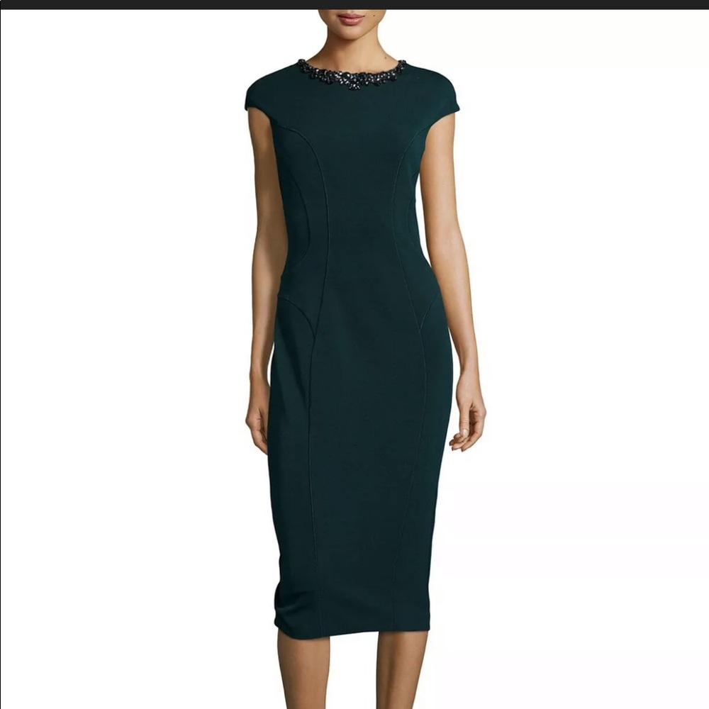 TED BAKER DARDEE EMBELLISHED BODYCON DRESS 0